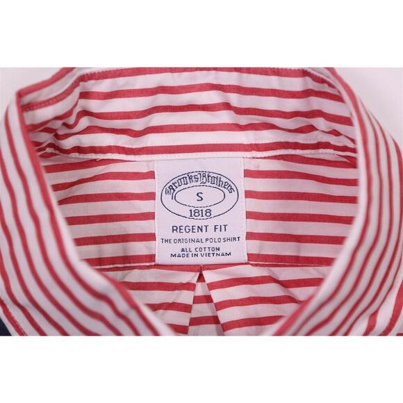 Brooks Brothers American Flag USA Short Sleeve Button-Up Shirt Men's Small - Picture 5 of 6